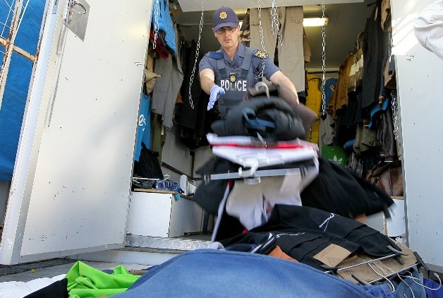 police search living room